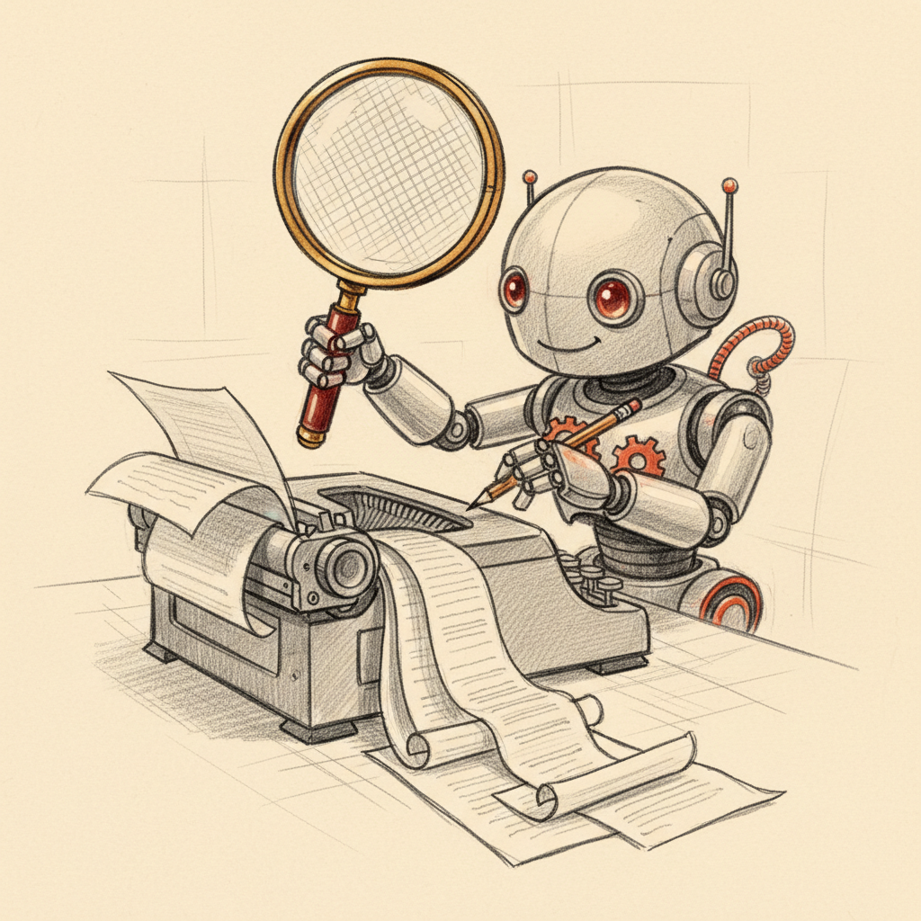 AI agent drafting and optimizing an article