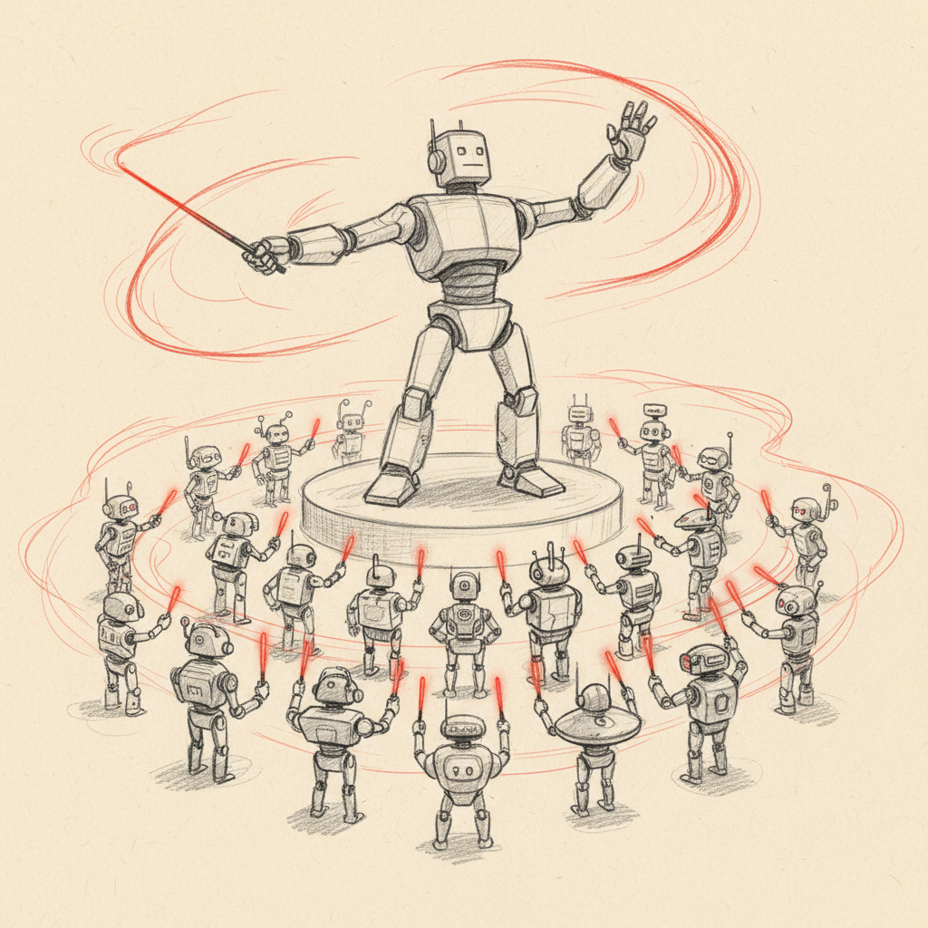 One conductor agent directing specialist marketing agents